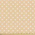 thumbnail image 1 of Ambesonne Polka Dot Fabric by the Yard Upholstery, Vintage Pastel Print, 5 Yards, Champagne and White, 1 of 4