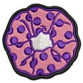 thumbnail image 1 of Polka Dot Hair Scrunchie Applique Multi-Color Embroidered Hook & Loop Patch - 3.5 Inch Large, 1 of 5