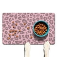 thumbnail image 1 of Polka Dot & Leopard Dog Feeding Mat - Gradient Colorful Pet Food Pad - Absorbent Foam Core with Dynamic Leopard Print - Easy Clean Mat for Bowls, 1 of 5