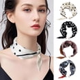thumbnail image 1 of Polka Dot Magnetic Clasp Neck Scarf – 19.7" Women’s Lightweight Chiffon Square Scarf for Work & Casual, 1 of 6