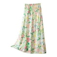 thumbnail image 1 of Polka Dot Maxi Skirt for Women High Waist A-Line Long Skirt Boho Flowy Summer Casual Skirt with Elastic Waist, 1 of 2