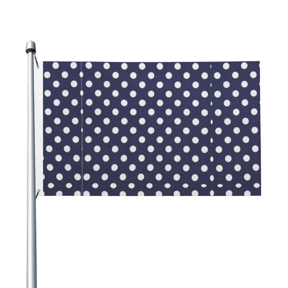 Polka Dot Navy Pattern Flag Flag 3x5ft Double-Sided Printing Indoor/Outdoor Decorative Banner National Flag