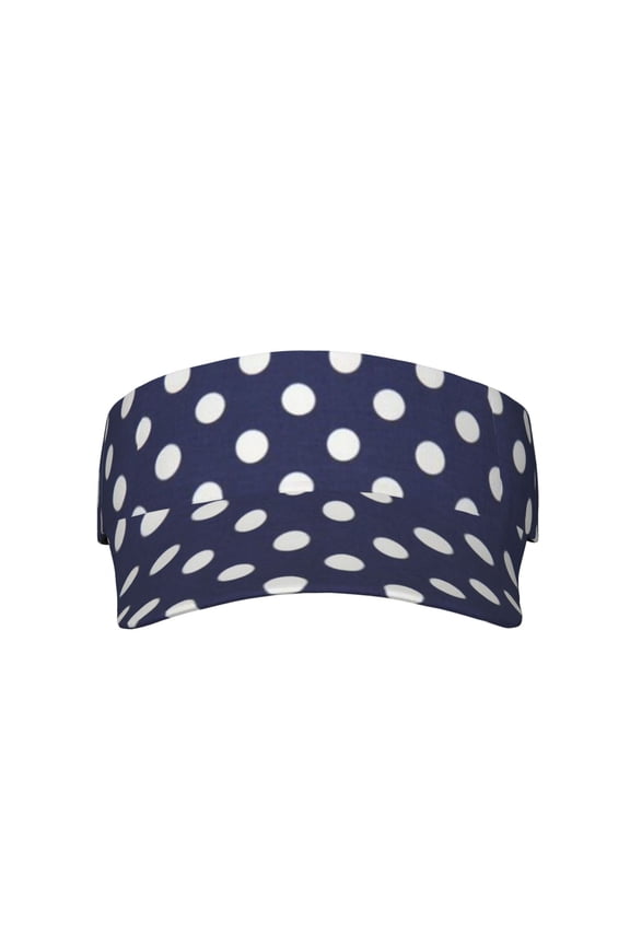Polka Dot Navy Pattern Visor Hats Adjustable Beach Sun Visors Sports Outdoor Visor For Women Men