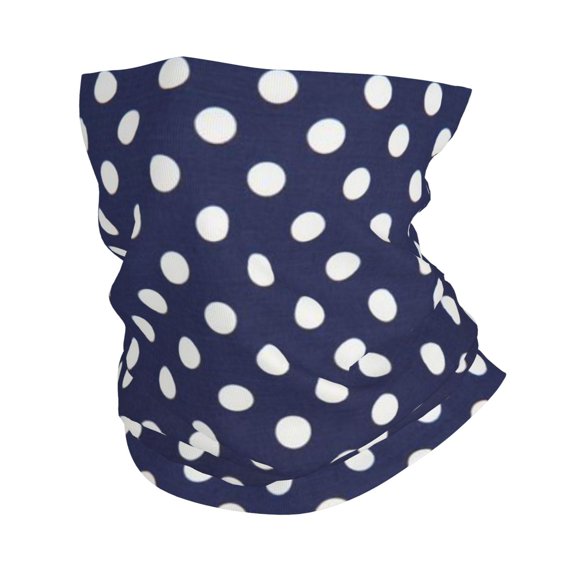Polka Dot Navy Patternneck Gaiter Elastic Balaclavas Face Mask Versatile Bandana For Men Women