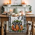 thumbnail image 1 of Polka Dot Orange Pumpkin Table Runner, Autumn Thanksgiving Kitchen Dining Table Decoration for Home Party Decor 13x48 Inches, 1 of 9