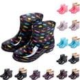 thumbnail image 1 of Polka Dot PVC Rain Boots Outdoor Rain Boots Gardening Rain Boots Fishing Boots for Mans and Womens Multicolor 41, 1 of 7