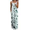 thumbnail image 1 of Polka Dot Pattern Bib Pants for Women Loose Fit Wide Leg Rompers with Pockets Flowy Summer Beach Jumpsuit for Resort, 1 of 5