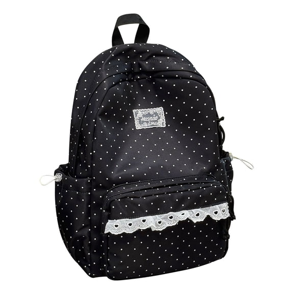 Polka Dot Pattern Daily Backpack Style C, Ink Resistant Thick Wood Pulp Craft Paper