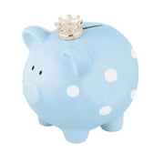 Polka Dot Piggy Bank, Blue