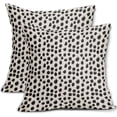 thumbnail image 1 of Polka Dot Pillow Covers 16x16 Set of 2 Stylish Black Cream Throw Pillows Boho Design Decorative Outdoor Modern Bohemian Pillowcase Square Cushion Cover Linen Pillow Case for Home Sofa Couch Bed, 1 of 6