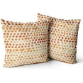 thumbnail image 1 of Polka Dot Pillow Covers Set of 2 Tangerine Cream Throw Pillows 20x20 in Outdoor Boho Design Brush Strokes Decorative Pillowcase Square Cushion Cover Linen Pillow Case for Home Sofa Couch Bed, 1 of 6