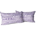 thumbnail image 1 of Polka Dot Pillow Covers Set of 2 Violet Cream Throw Pillows 12x20 in Outdoor Boho Design Brush Strokes Decorative Pillowcase Square Cushion Cover Linen Pillow Case for Home Sofa Couch Bed, 1 of 6