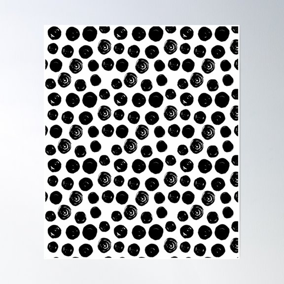 Polka Dot Poster Wall Art, Modern Wall Decor, 12x18 UNFRAMED