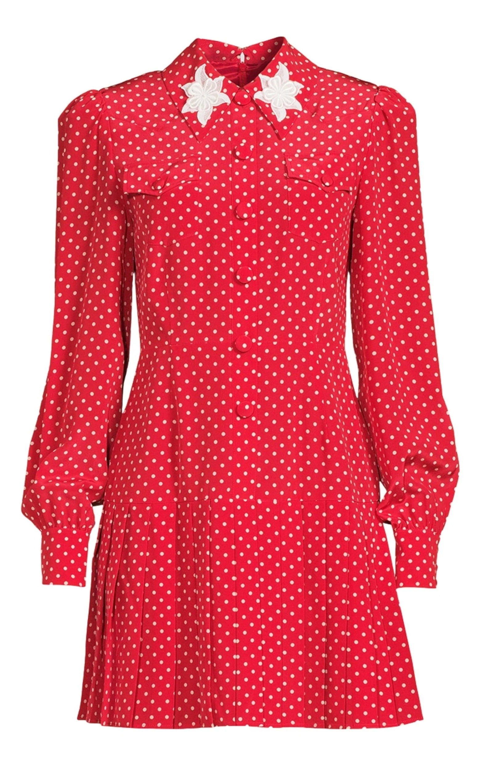 silk polka dot shirt