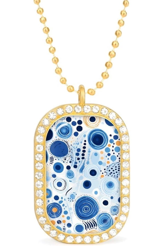 Polka Dot Quality Novelty Pendant Necklaces for Women Funny Fashion Jewelry Diamond Necklaces for Wedding Birthday Gold Silver[c341]