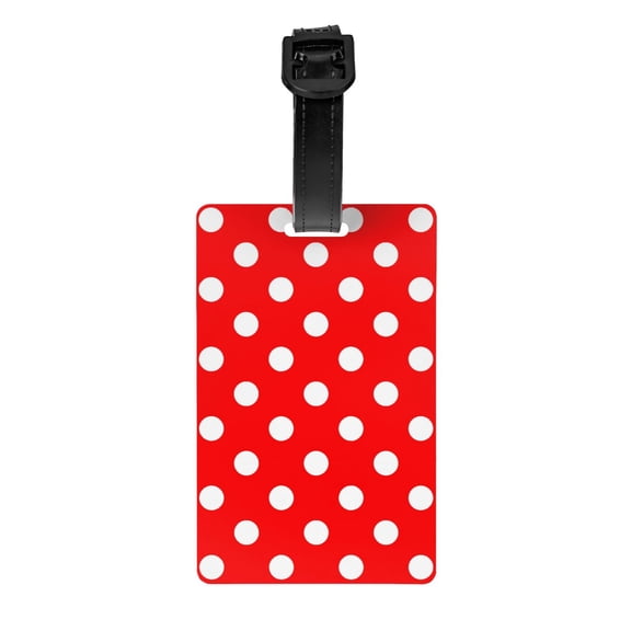 Polka Dot Red Luggage Tag Name Id Card Suitcase Labels Identifiers Pvc Baggage Tags