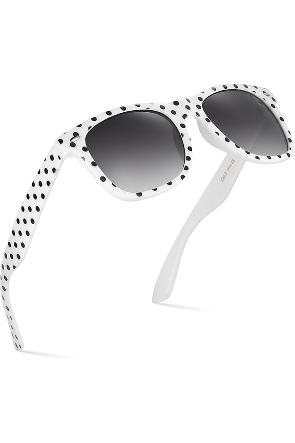 Polka Dot Retro Fashion Sunglasses for Women Trendy Vintage 50s UV Protection Sun Glasses