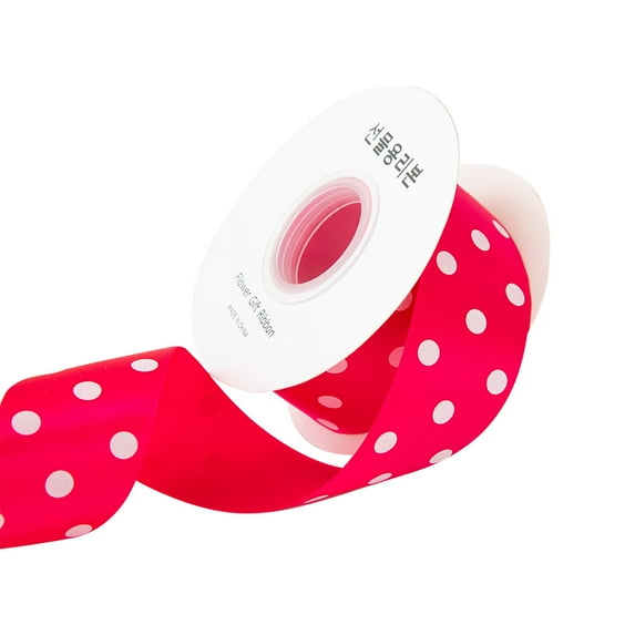Polka Dot Ribbon, Ongmies Festival Decorative Ribbons - Elegant for Happiness Packaging, Gift Wrapping, and Wedding Decorations, Christmas Decorations Indoor