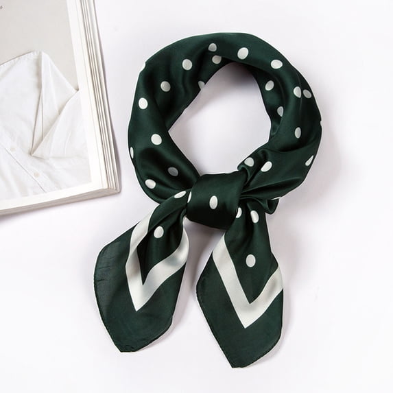 Polka Dot Scarf Head Scarf Silk Bandana Hair Scarf Lightweight Vintage Fashion Neck Silk Satin Head Scarves for Sleeping Handbags Scarf Square Shawl Wraps Fashion Accessories