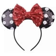 thumbnail image 1 of Polka Dot Sequin Mickey Minnie Ears Headband / Minnie Inspired Princess Ears / Minnie Headband, 1 of 3