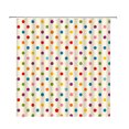 thumbnail image 1 of Polka Dot Shower Curtain Colorful Retro Cute Spot Vintage Fabric Decorative Bathroom Curtains with Hooks,180X180cm, 1 of 4