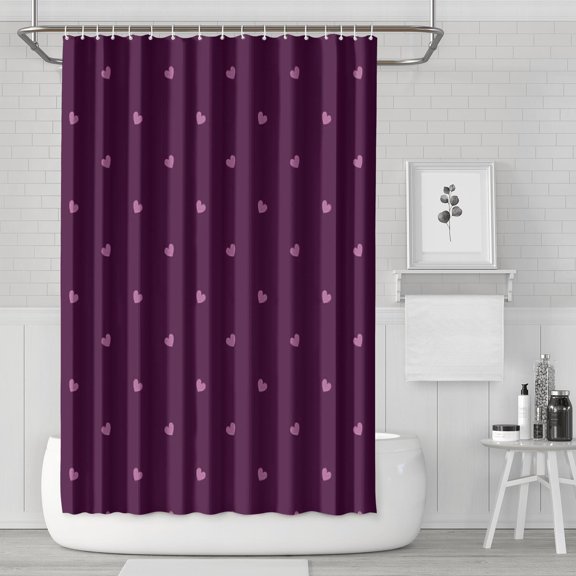 Polka Dot Shower Curtain with Vintage Retro Dots Pattern, Classic Black and White Polka Texture, Waterproof Fabric Bathroom Shower Curtain with Hooks, Machine Washable, Colorful Minimalist Dots Design