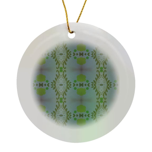 3drose, Polka Dot Spring, Circle Porcelain Ornament