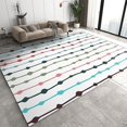 thumbnail image 1 of Polka Dot Stripes Area Rugs For Living Room, Modern Nordic Style Bedroom Rugs, Non Slip Foldable Washable Floor Rug For Tea Table Sofa Entryway Hallway Apartment 4x5ft, 1 of 6