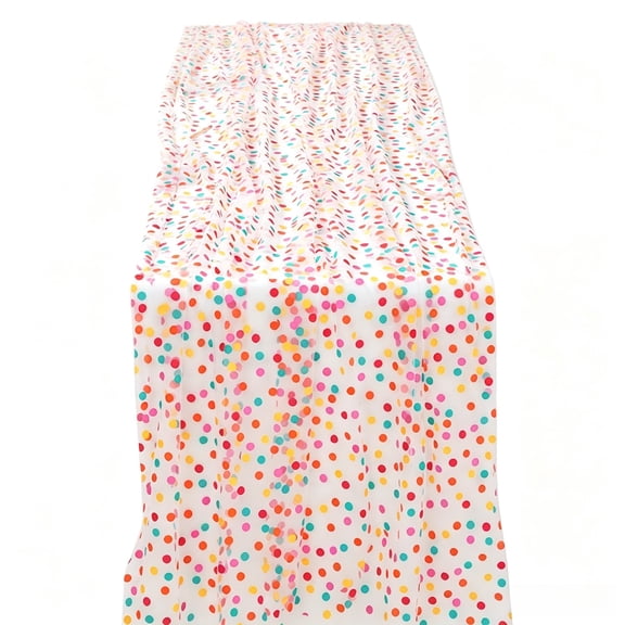 Polka Dot Table Runner Colorful Tulle for Party 70.9 29.5 Inch