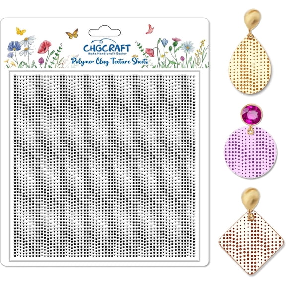 Polka Dot Texture Polymer Clay Texture Sheets Geometric Texture Silicone Texture Stamp Clay Texture Mat Modeling Pattern Pad DIY