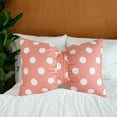 thumbnail image 1 of Polka Dot Velvet Bow Pillow Lumbar Cushion | Decorative Detachable Bow Accent | Multicolor Soft Plush Polyester | 19.6x13 In | Living Room Bedroom Office Decor | Removable Cover, 1 of 6