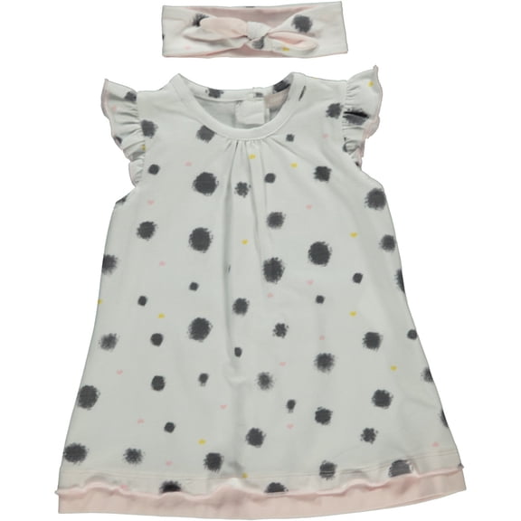 Polka Dots 2-Piece Dress & Headband Set