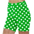 thumbnail image 1 of Polka Dots Biker Shorts for Women - Buttery Soft Summer High Waisted Tummy Control Athletic Workout Yoga Shorts, 1 of 4