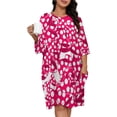 thumbnail image 1 of Polka Dots Bow Sleepshirts For Sleeping Travels Loose Sleepdress Pajama Dress Soft Nightdress Sleepwear, 1 of 7
