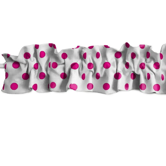 Polka Dots Cotton Curtain Sleeve Topper Window Treatment