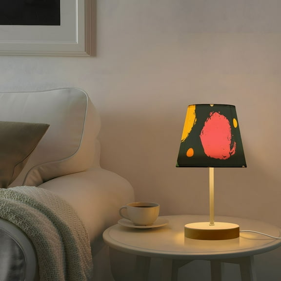 Polka Dots Desk Lamp 3 Color Modes LED Table Lamp Nightstand Reading Light for Bedroom Living Room