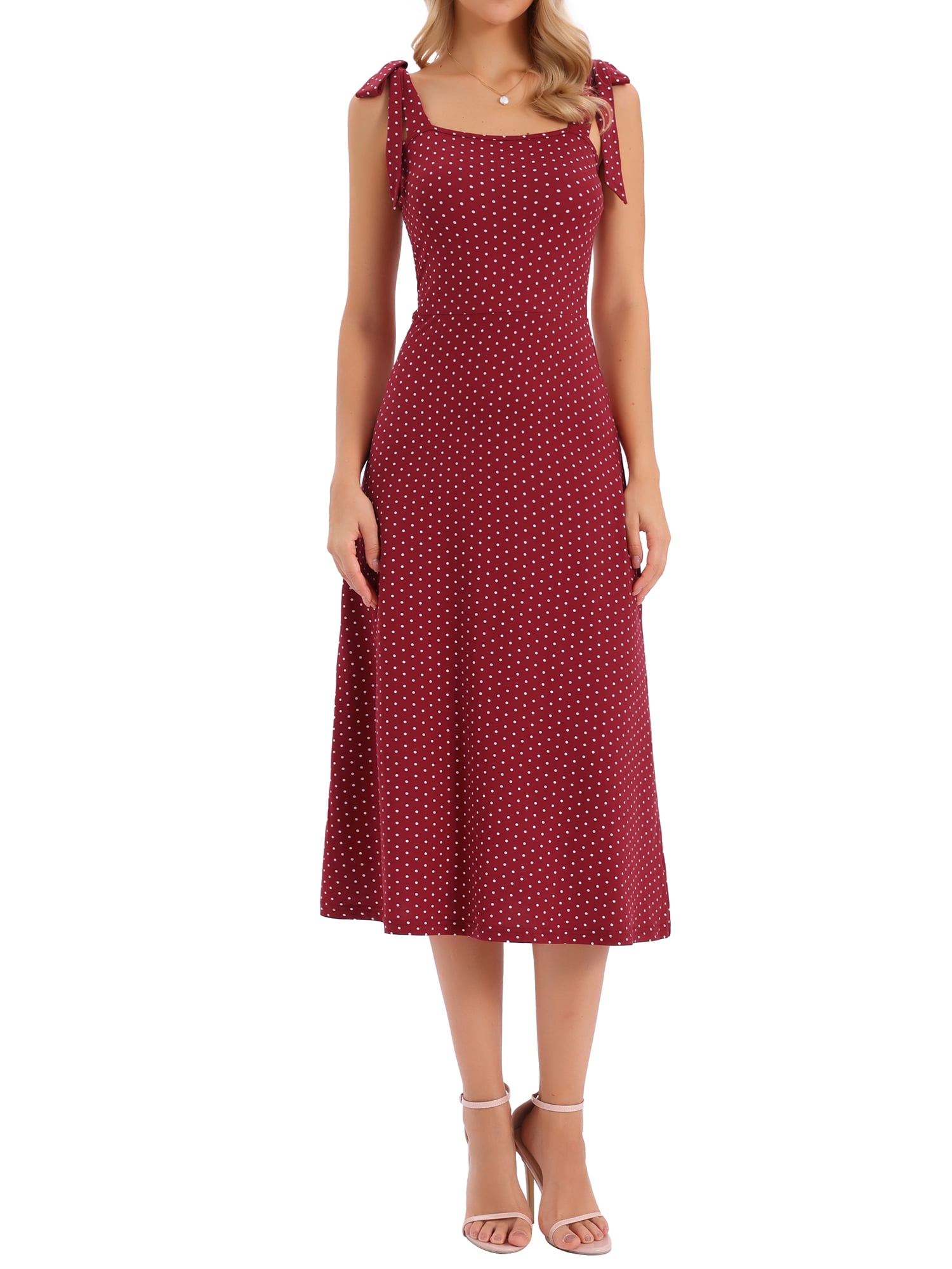 dark red polka dot dress Red & Black Polka Dot Dress