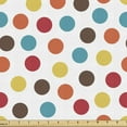 thumbnail image 1 of Ambesonne Polka Dots Fabric by the Yard Upholstery, Modern Colorful, 10 Yards, White Multicolor, 1 of 4