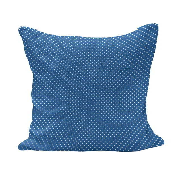 Polka Dots Fluffy Throw Pillow Cushion Cover, Classical Polka Dots Pattern Modern Style Navy Boys Theme Retro Print, Rectangle Accent Pillow Case, 26" x 16", Blue White, by Ambesonne