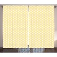 thumbnail image 1 of Ambesonne Polka Dots Curtains 2 Panel Set, Nostalgic Pastel, 108" x 90", Yellow White, 1 of 3