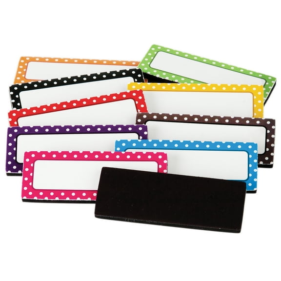Teacher Created Resources Polka Dots Magnetic Labels, Pack of 30