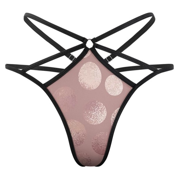 Polka Dots Open Type Women's Panties Crotch Opening G-strings Thongs Lingeries Underwear