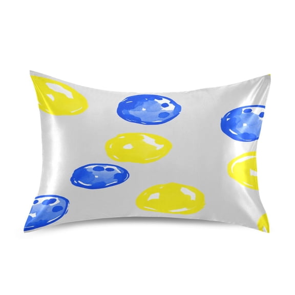 Polka Dots Pattern Satin Pillowcase 20''x26'' Double-Sided Print Soft Wrinkle Resistant