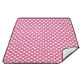 thumbnail image 1 of Polka Dots Pink Picnic Blanket Waterproof Beach Blankets Sandproof Large Mat with Storage Bag Camping Grass Travel Hiking Park 78"x78", 1 of 6
