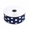 thumbnail image 1 of Polka Dots Ribbon Wired Edge, Navy Blue, 1-1/2-Inch, 10 Yards, 1 of 1