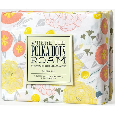 Where The Polka Dots Roam Light Floral Bedsheets Twin Size, Super Soft Wrinkle Resistant Bedding Set for Boho Room Décor, Premium Floral White Twin Bed Sheets for Girls, Teens and Master Bedrooms price history and forecast - Where the Polka Dots Roam SHTLFLO