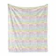 thumbnail image 1 of Polka Dots Soft Flannel Fleece Throw Blanket, Modern Concept of Energetic Spots on a Plain Background Circles Rainbow Theme, Cozy Plush for Indoor and Outdoor Use, 60" x 80", Multicolor, by Ambesonne, 1 of 5
