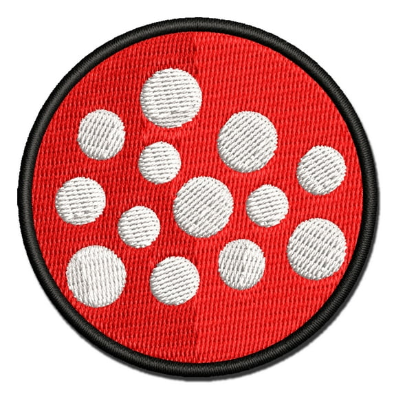Polka Dots Speckle Applique Multi-Color Embroidered Hook & Loop Patch - 2.5 Inch Small