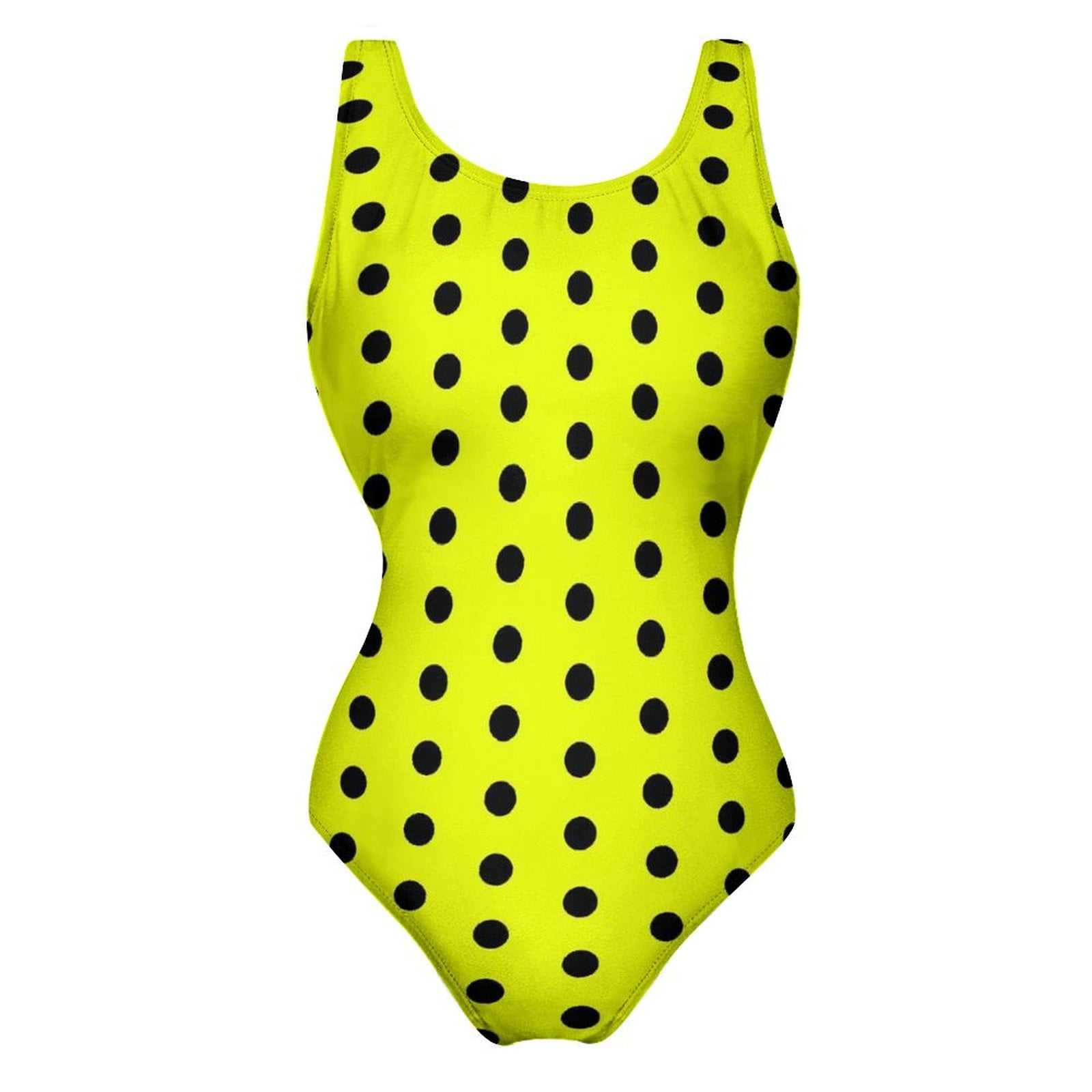 Polka Dots Swimsuit Classic Black and White OnePiece Swimwear Push Up ...