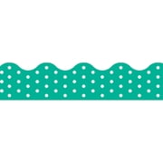 Polka Dots Teal Border [T92665]